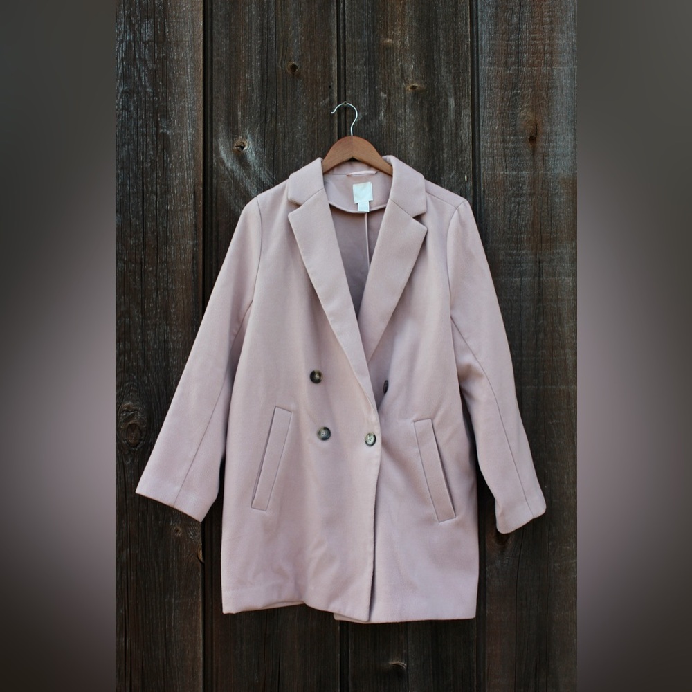 Blush pink H&M peacoat